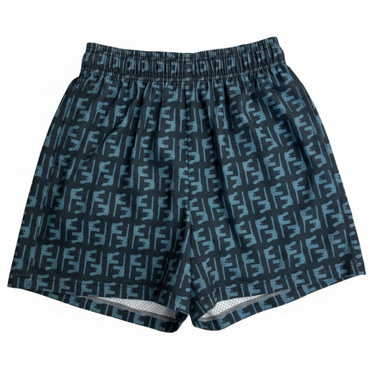 Bravest Studios "Gun Monogram" Blue Mesh Shorts