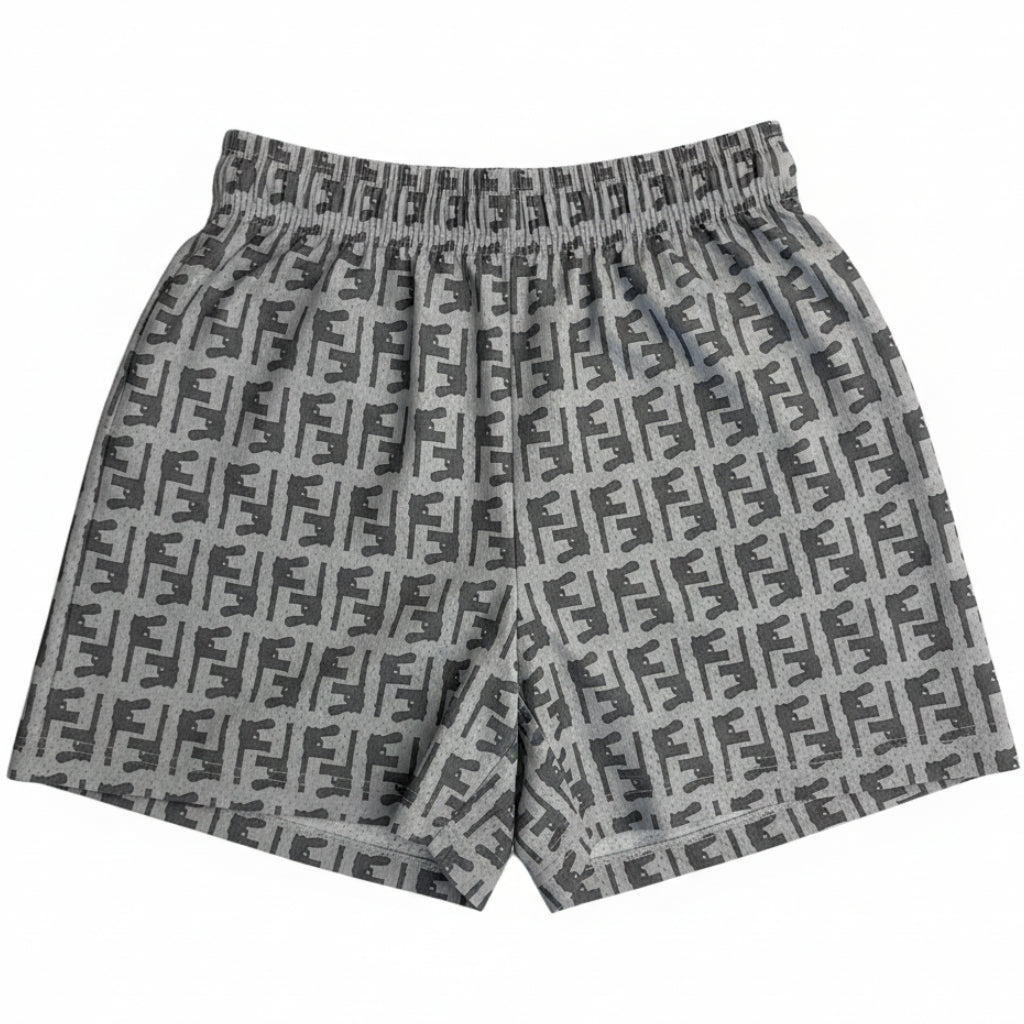 Bravest Studios "Gun Monogram" Grey Mesh Shorts