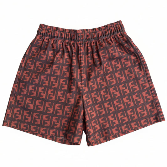 Bravest Studios "Gun Monogram" Red Mesh Shorts