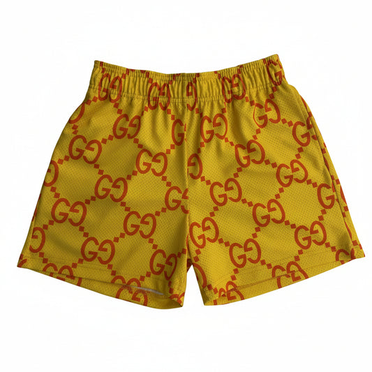 Bravest Studios "GG Monogram" Yellow/Orange Mesh Shorts