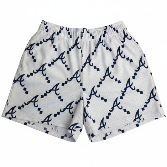 Bravest Studios "ATL Monogram" Navy Mesh Shorts