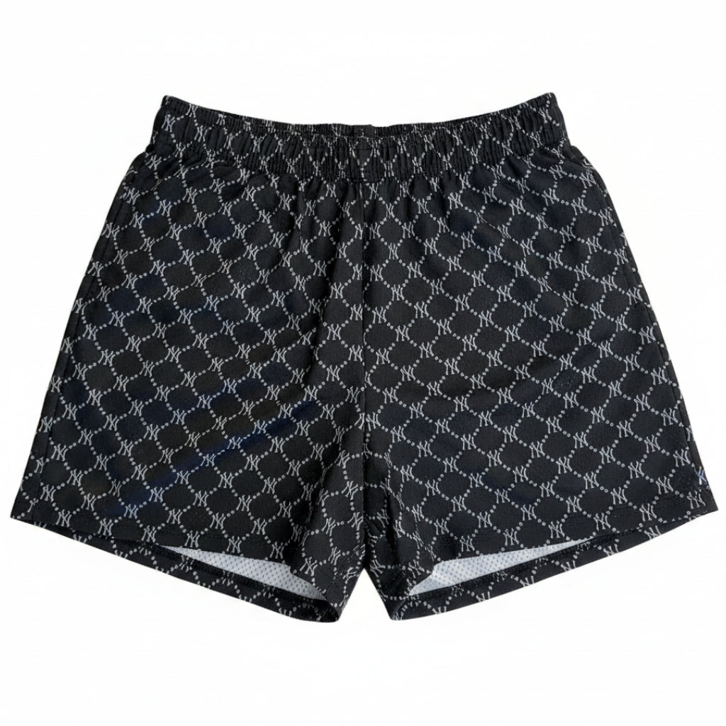 Bravest Studios "NY Monogram" Black Mesh Shorts