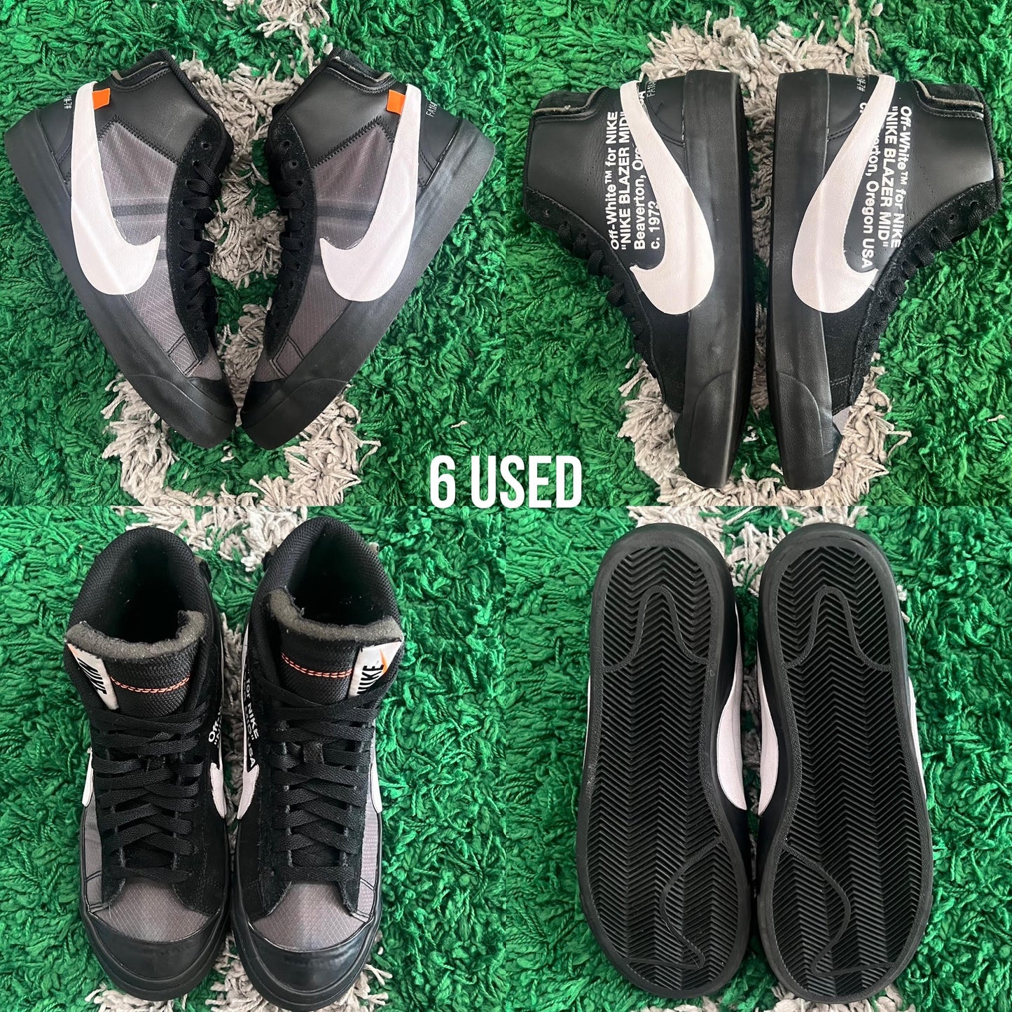 Nike Blazer Mid x Off White  “Black Grim Reaper” USED