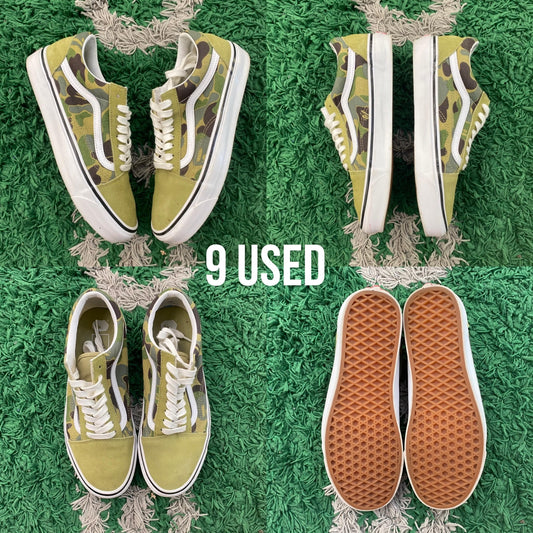 Vans Old Skool "36 DX Bape Green ABC" Camo USED