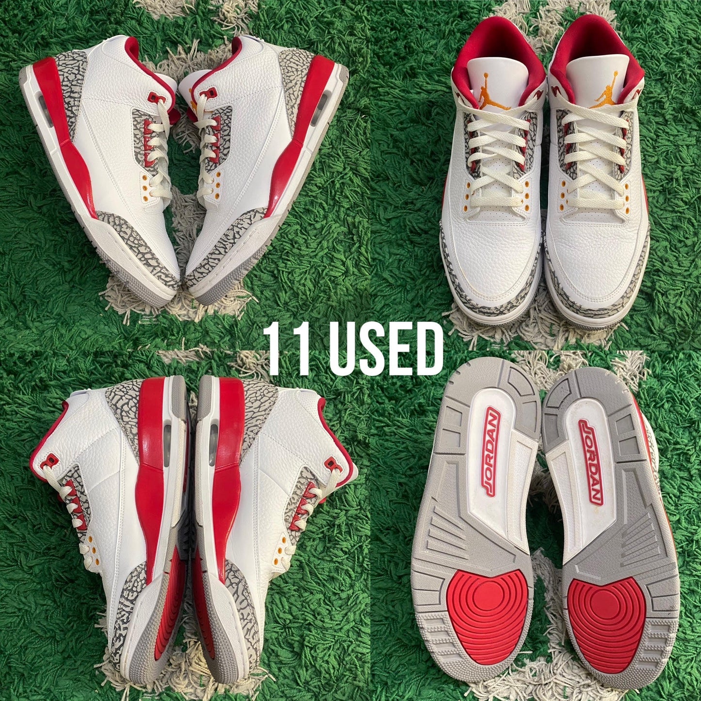 Air Jordan 3 Retro "Cardinal Red" USED