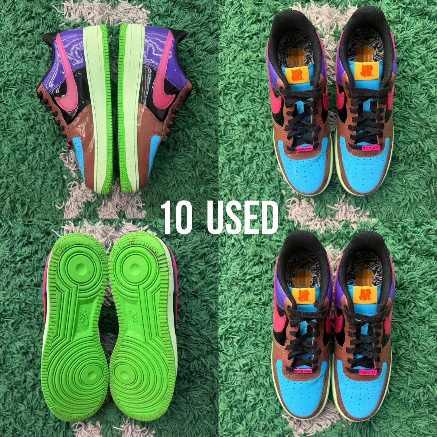 Air Force 1 Low x Undefeated "Multi-Patent Pink Prime" USED