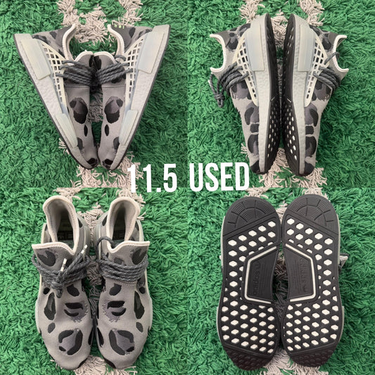 Adidas Pharrell X NMD Human Race "Animal Print Ash Grey" USED