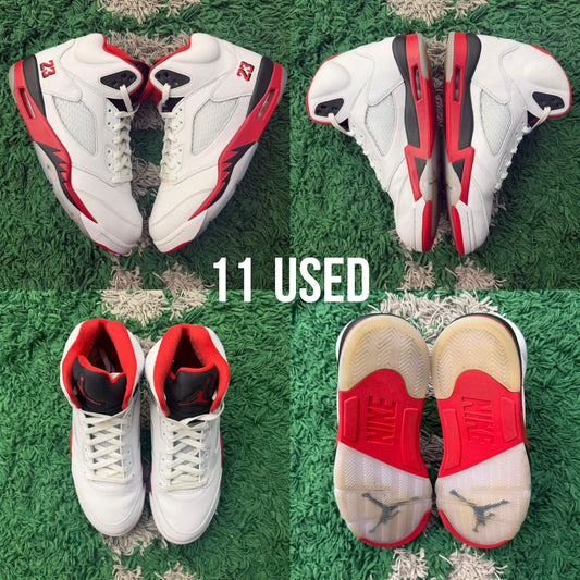 Air Jordan 5 Retro "Fire Red Black Tongue 2025" USED