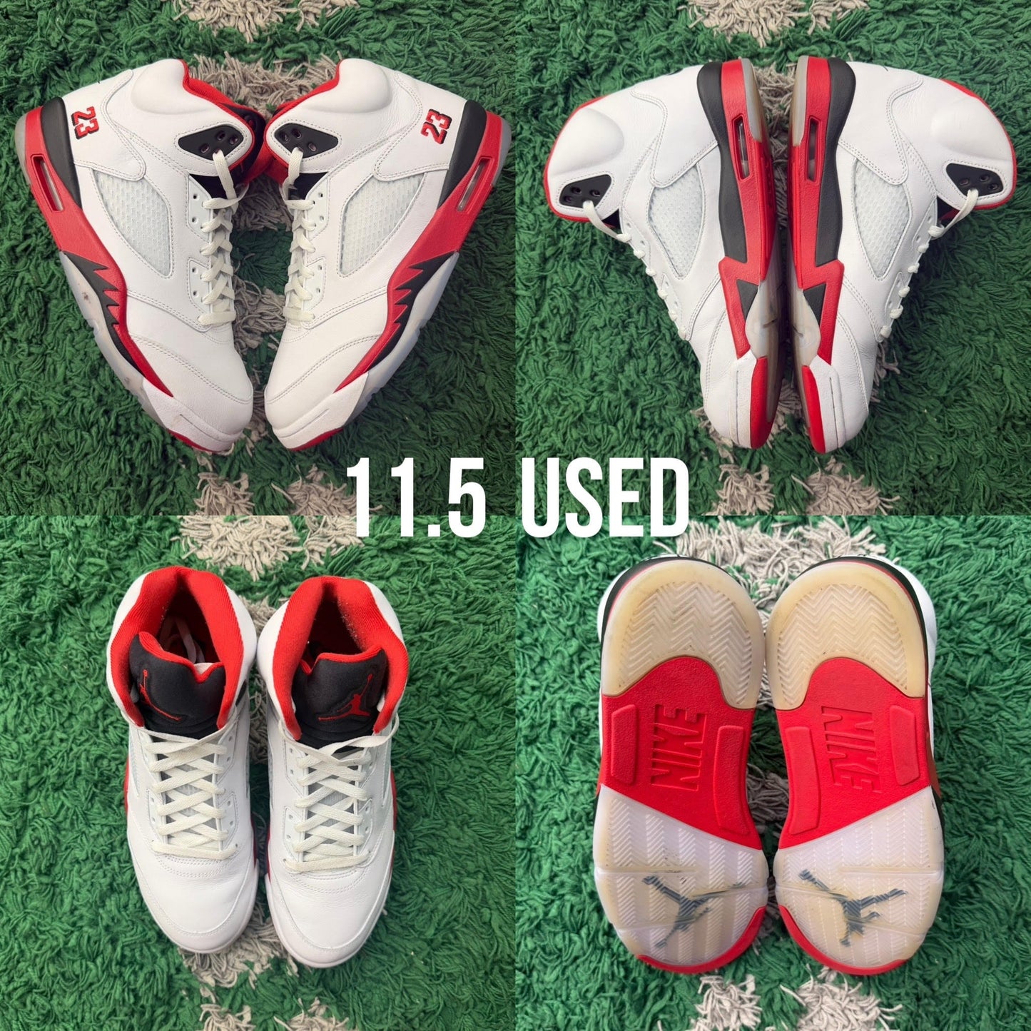 Air Jordan 5 Retro "Fire Red Black Tongue 2025" USED