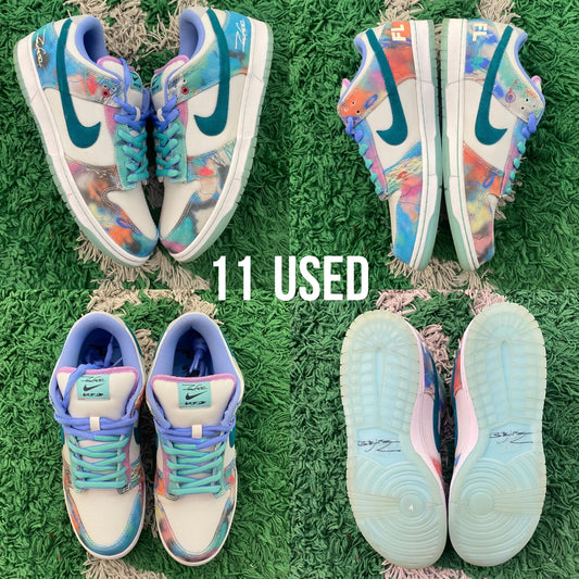 Nike SB Dunk Low x Futura Laboratories "Bleached Aqua" USED