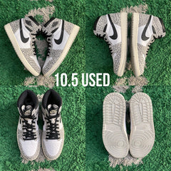 Air Jordan 1 High "White Cement Elephant Print" USED
