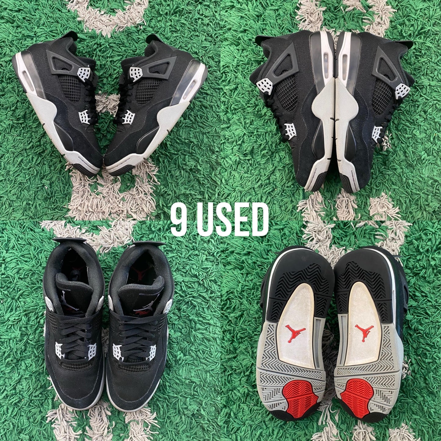 Air Jordan 4 Retro “Black Canvas” USED