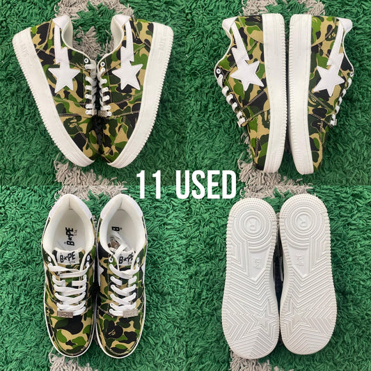 Bape Bapesta "ABC Green Camo 20th Anniversary" USED