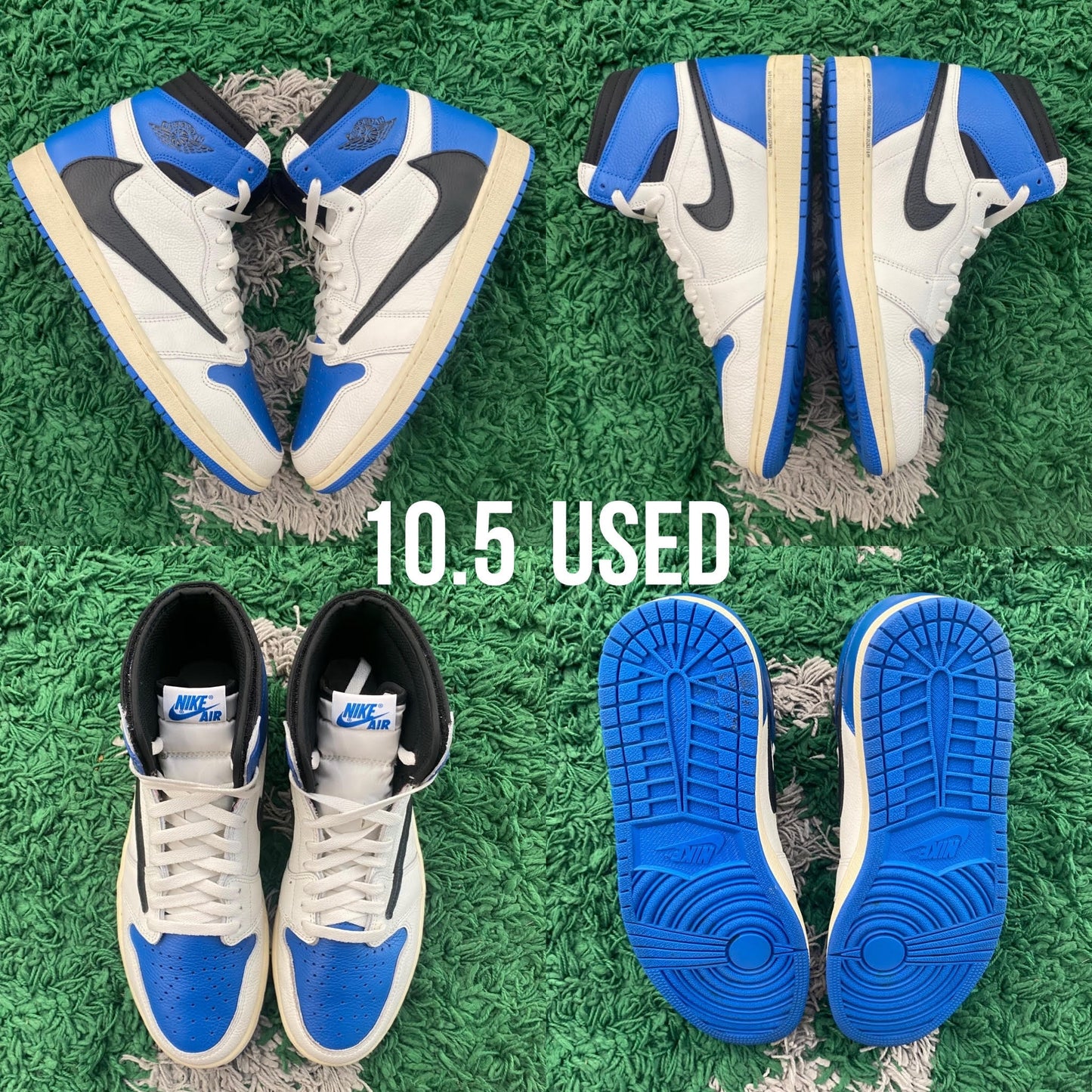 Air Jordan 1 High OG x Travis Scott x Fragment “Military Blue” USED