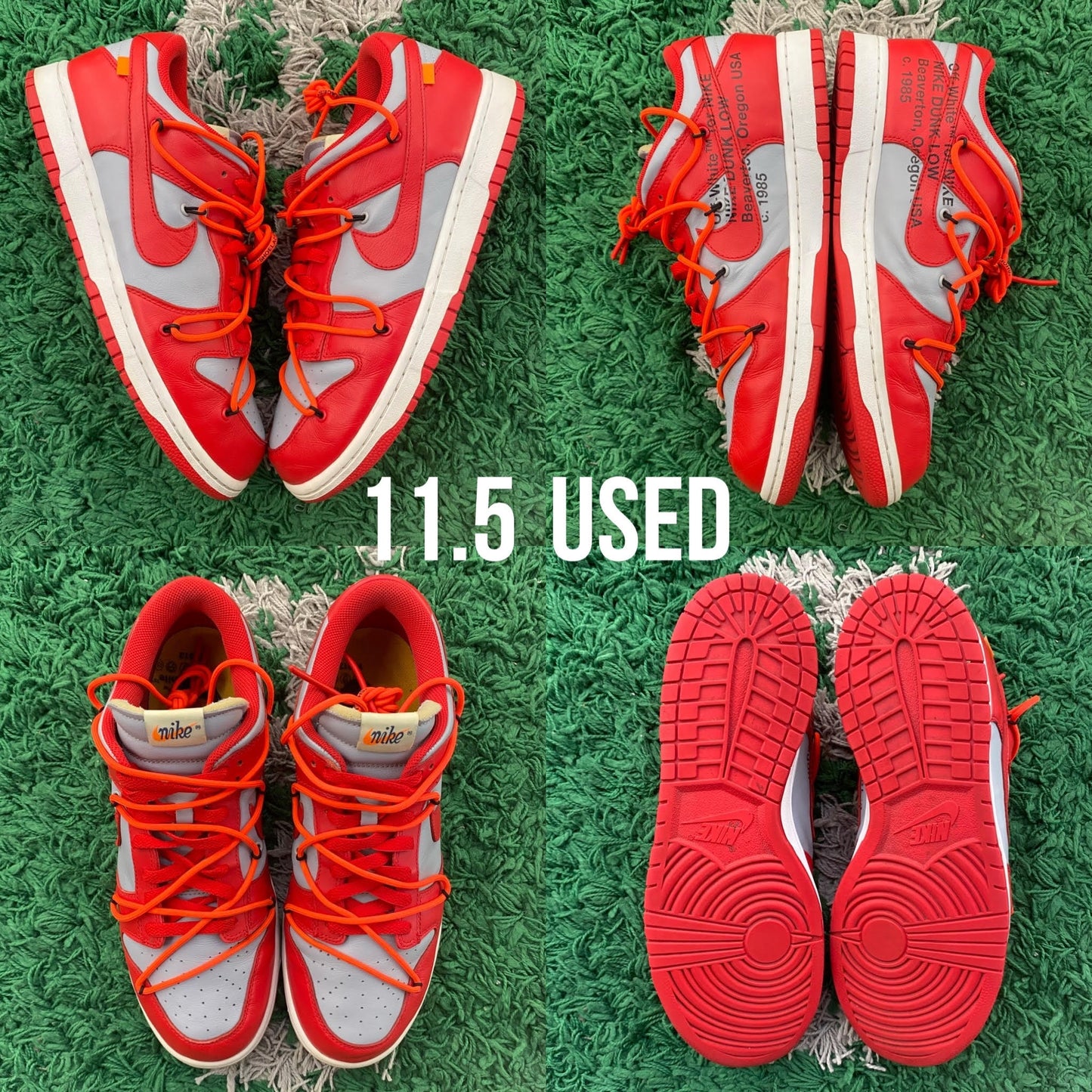 Nike Dunk Low “Off-White University Red” USED