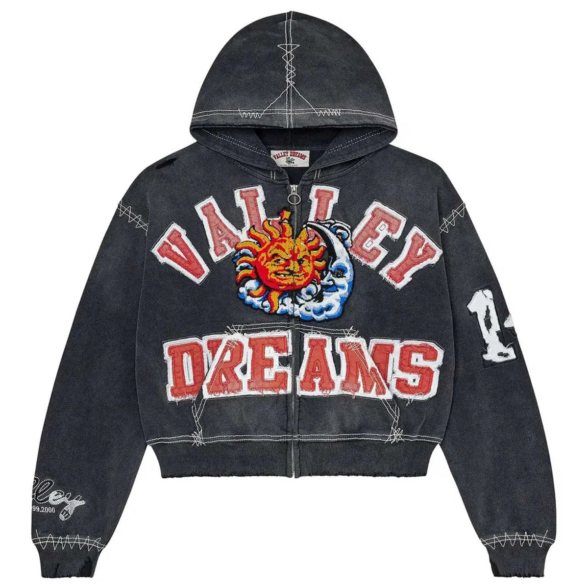 Vale Forever 'Sunny' Black  Zip Up Hoodie