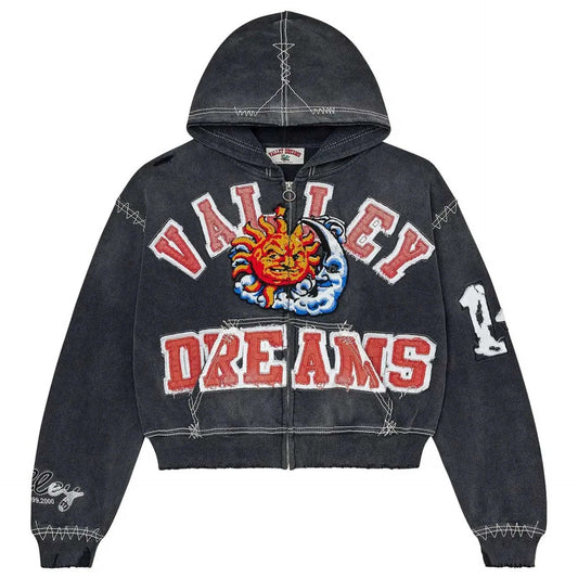 Vale Forever 'Sunny' Black  Zip Up Hoodie