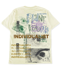 Individualist “Test Hand Print” Cream Tee