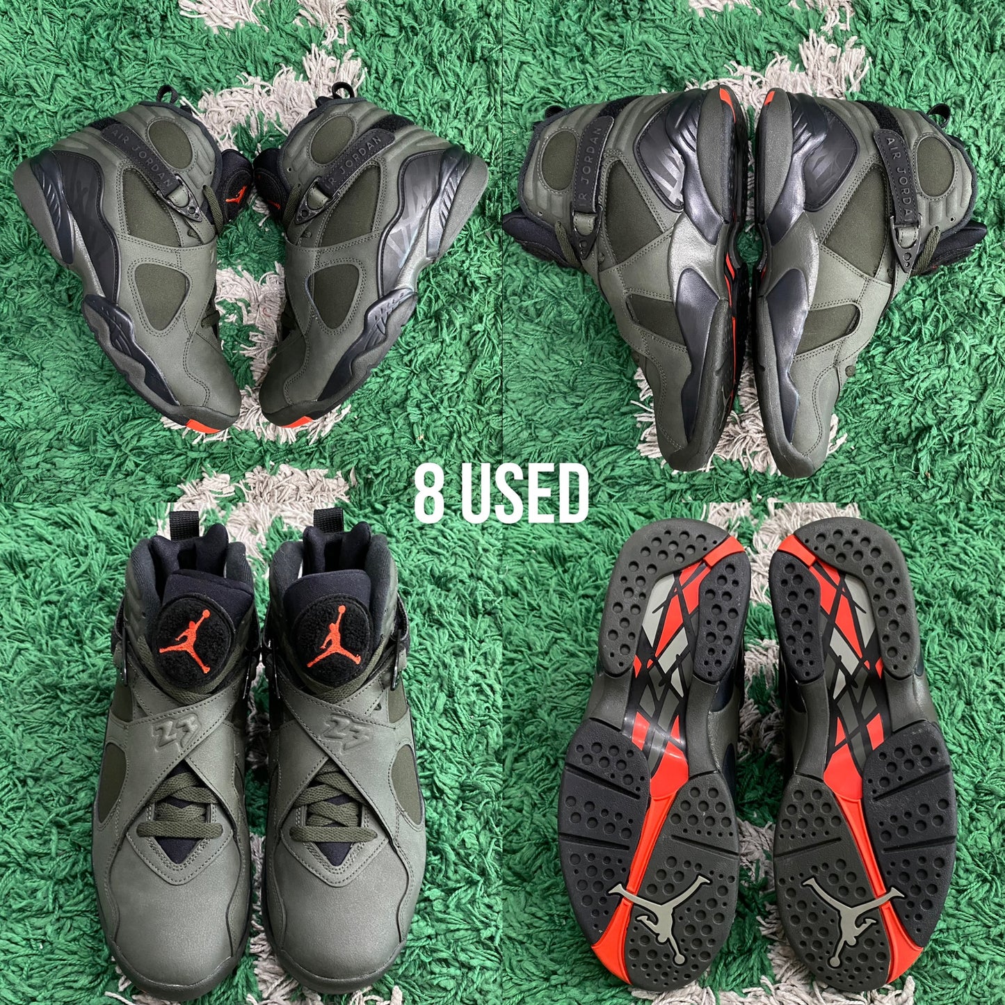 Air Jordan 8 Retro x Undefeated "Sequoia" USED